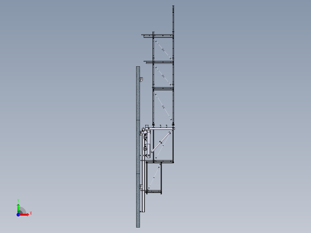 液压爬模系统909550前视图