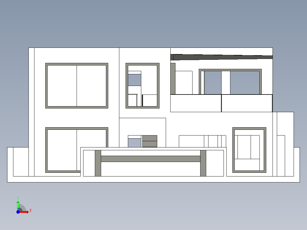 4500平方英尺的房屋前视图