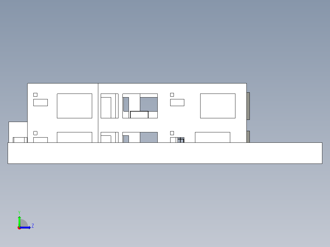 4500平方英尺的房屋左视图