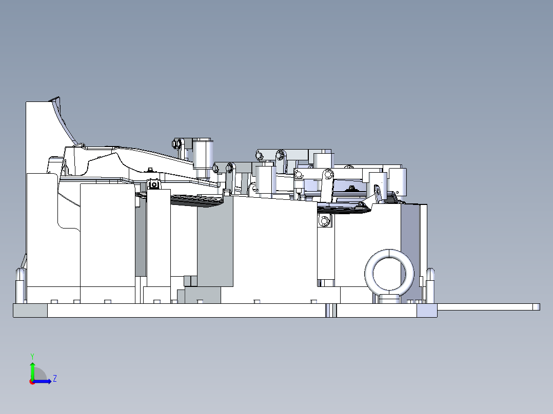 卡扣定位治具左视图