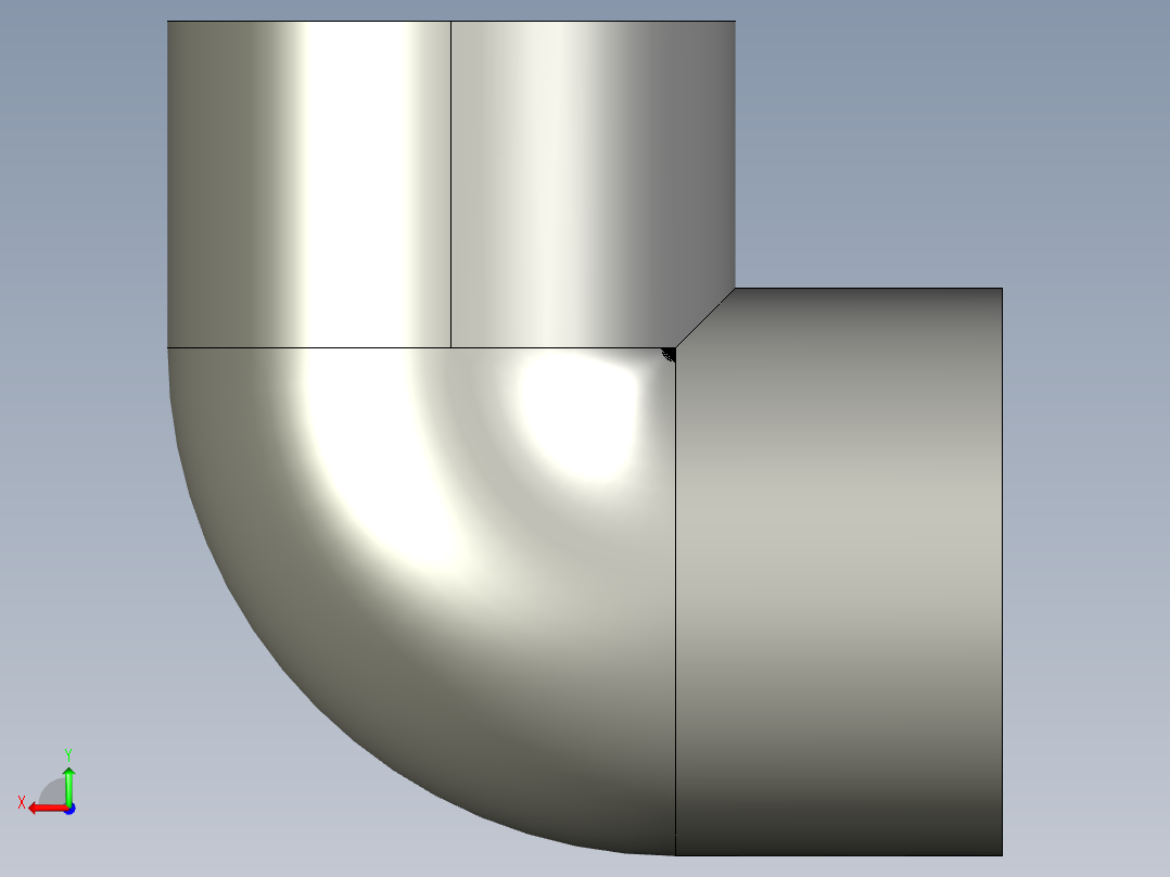 船舶管路系统SeaCor_90Elbow_SxS_37J106020_2in后视图