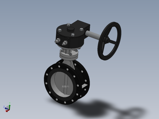 法兰式涡轮蝶阀-铸铁 DN50-DN600