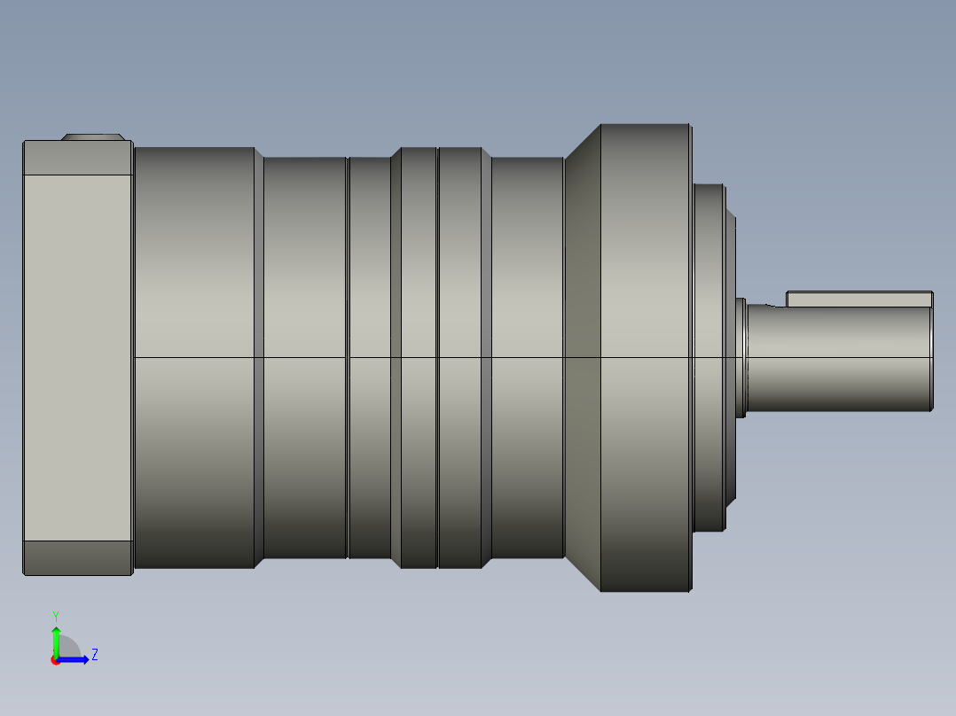 多摩川行星减速机TL-070-L2-14(45度)左视图