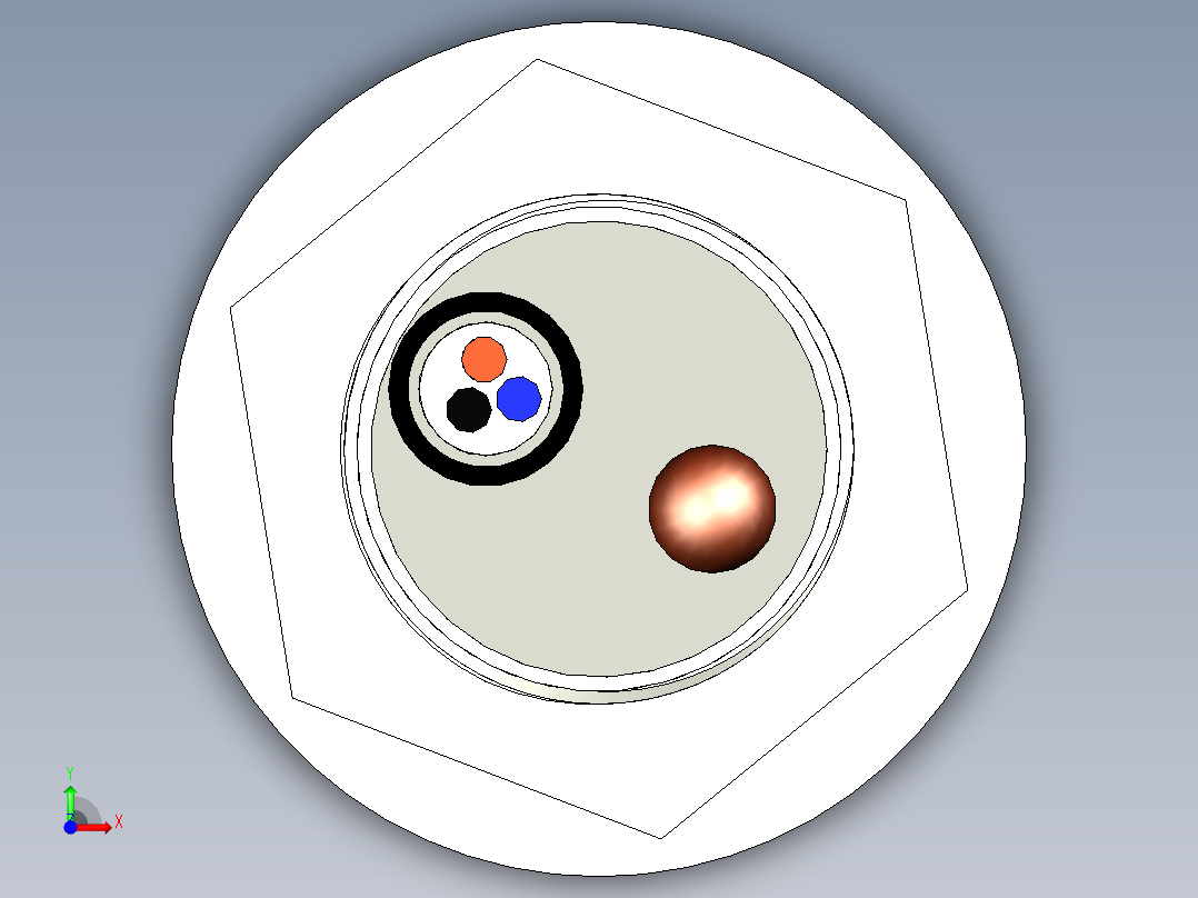 LJ18A3 M18电感式接近传感器前视图