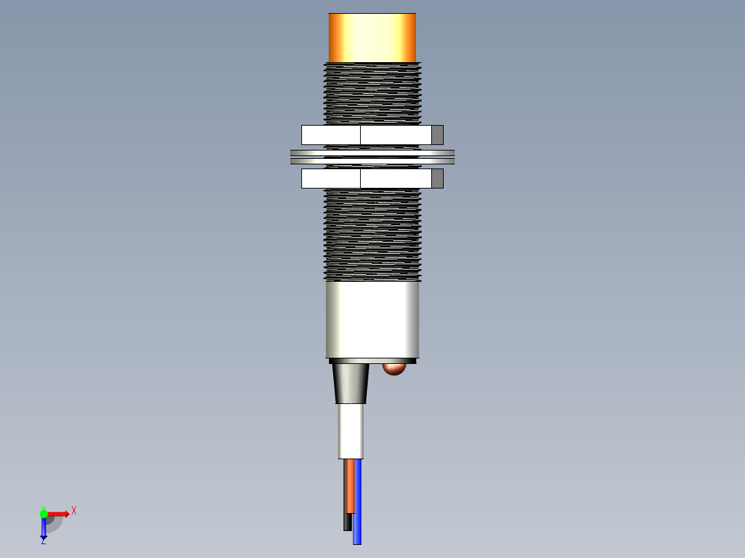 LJ18A3 M18电感式接近传感器俯视图