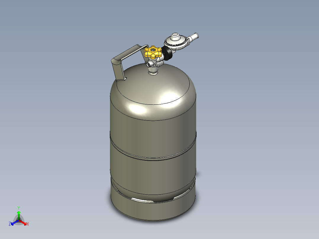 5kg野营煤气灯正等轴测图