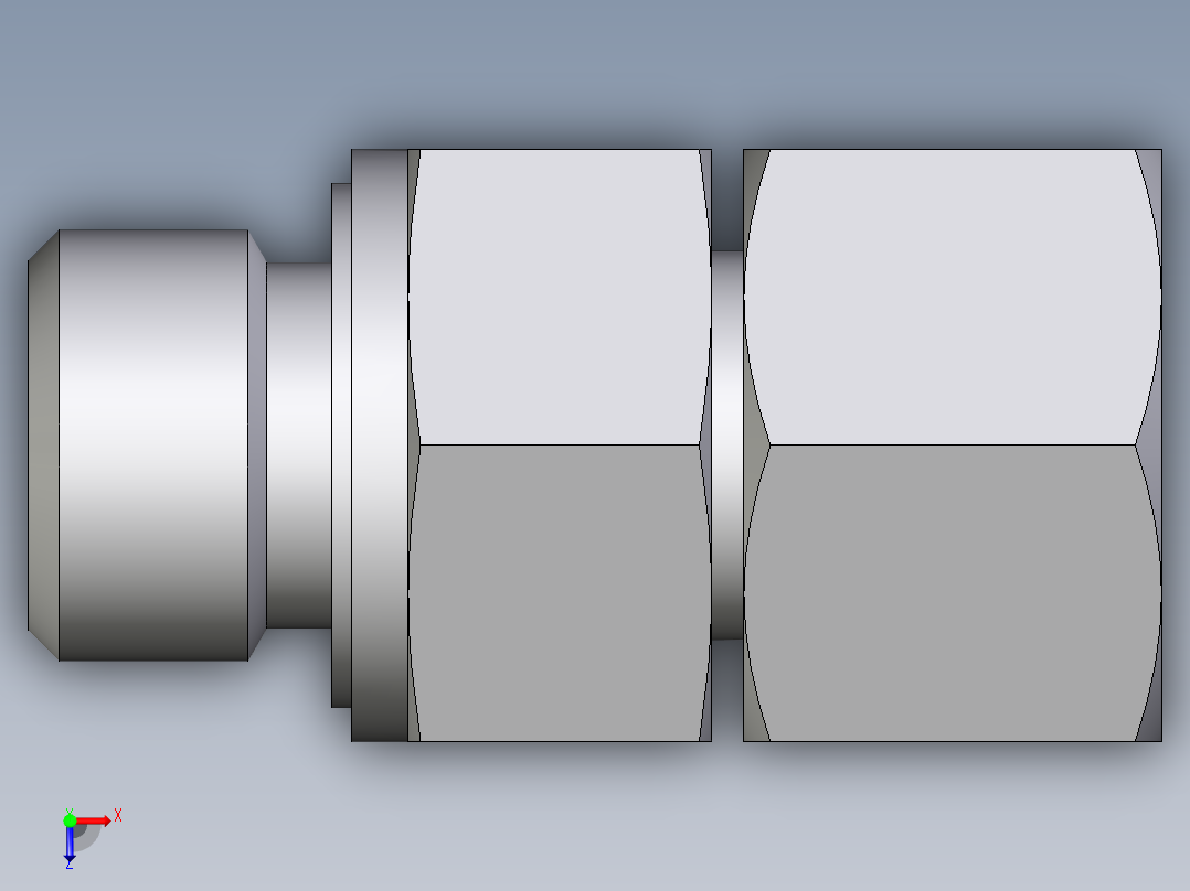 卡套式工业通用硬管接头EO_Swivel_connector_EGE12LMEDCF俯视图