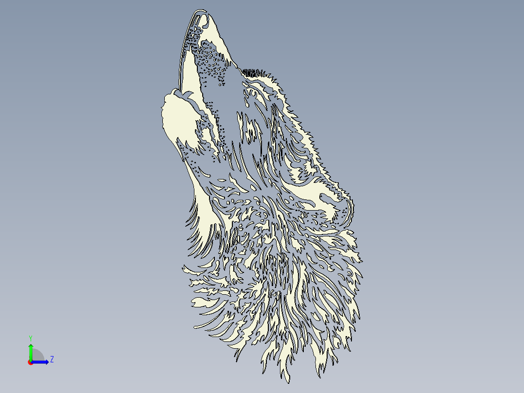 月亮上的狼左视图