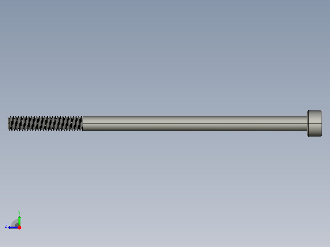 M4 x 0.7mm Thread 80mm LONG SOCKET HEAD CAP SCREW.STEP右视图