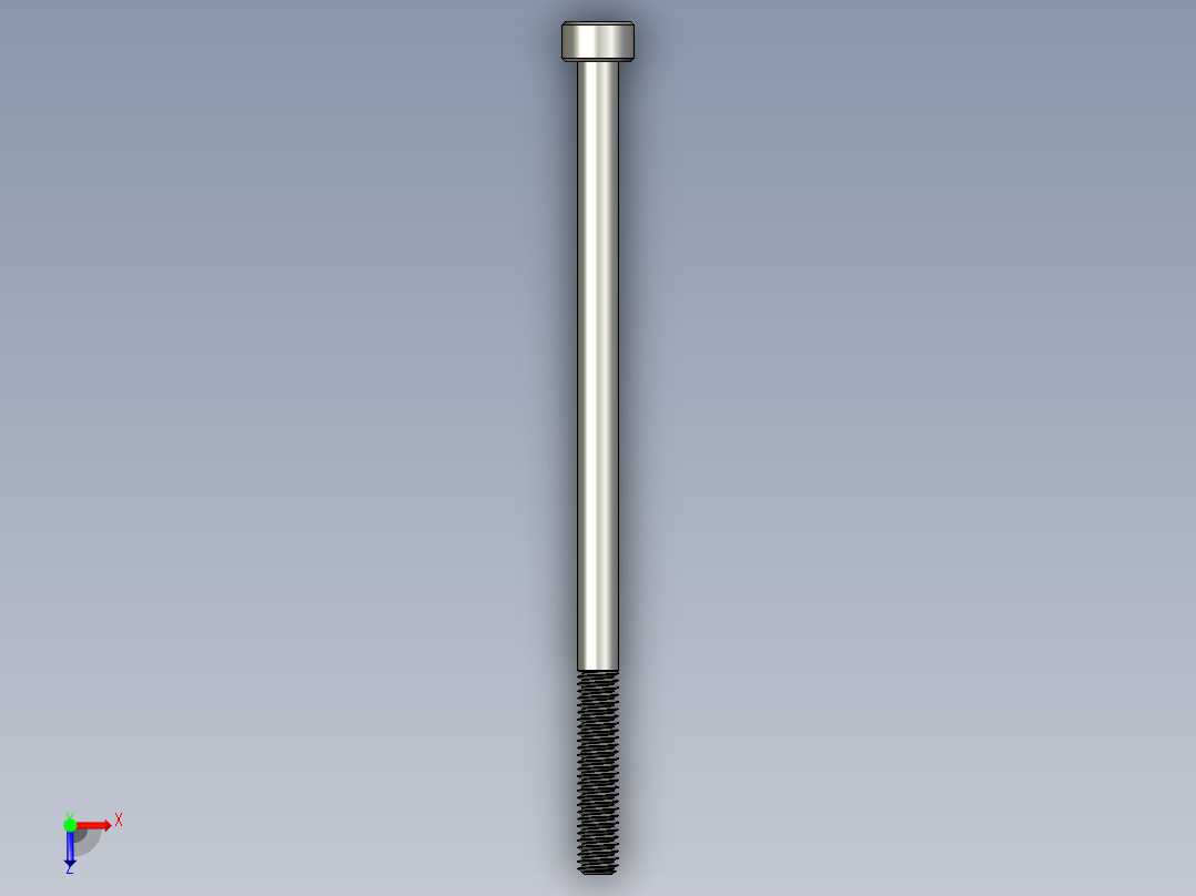 M4 x 0.7mm Thread 80mm LONG SOCKET HEAD CAP SCREW.STEP俯视图