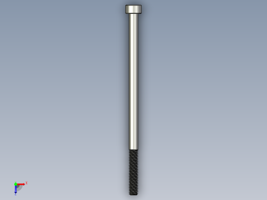 M4 x 0.7mm Thread 80mm LONG SOCKET HEAD CAP SCREW.STEP俯视缩略图