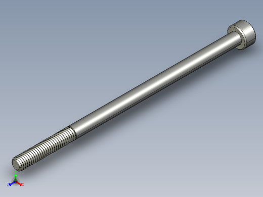 M4 x 0.7mm Thread 80mm LONG SOCKET HEAD CAP SCREW.STEP正等轴测缩略图