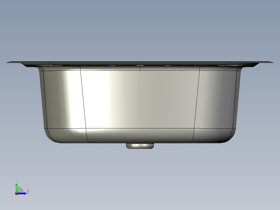水槽、不锈钢水槽(64)左视图