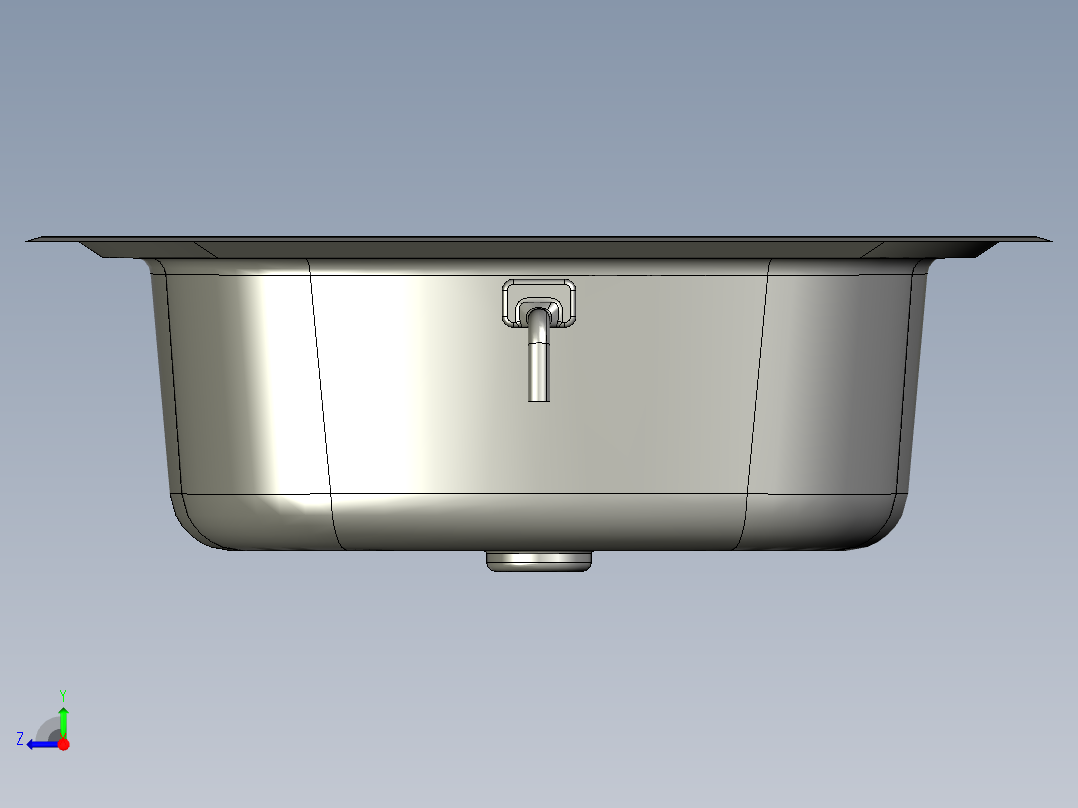 水槽、不锈钢水槽(64)右视图