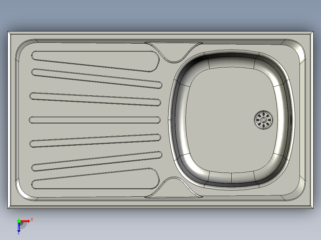 水槽、不锈钢水槽(64)俯视图