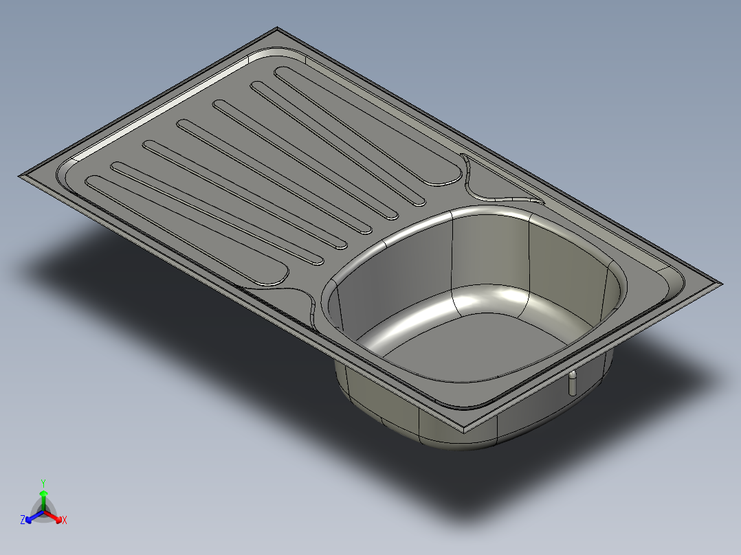 水槽、不锈钢水槽(64)正等轴测图