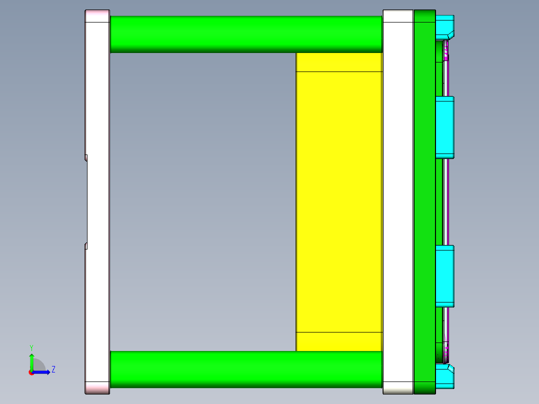 N552-A-笔记本CNC工装夹具三维模型CNC1-0420左视图