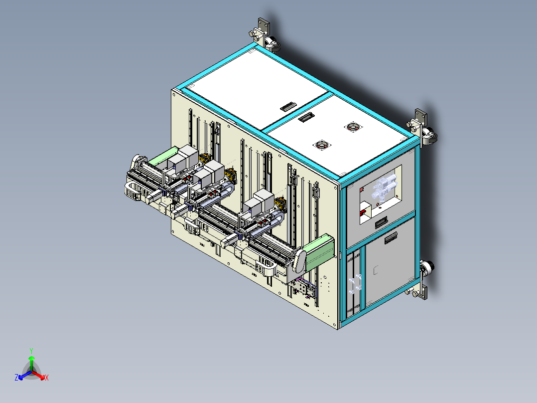三工位热压机（用于手表手环压装）x_t正等轴测图
