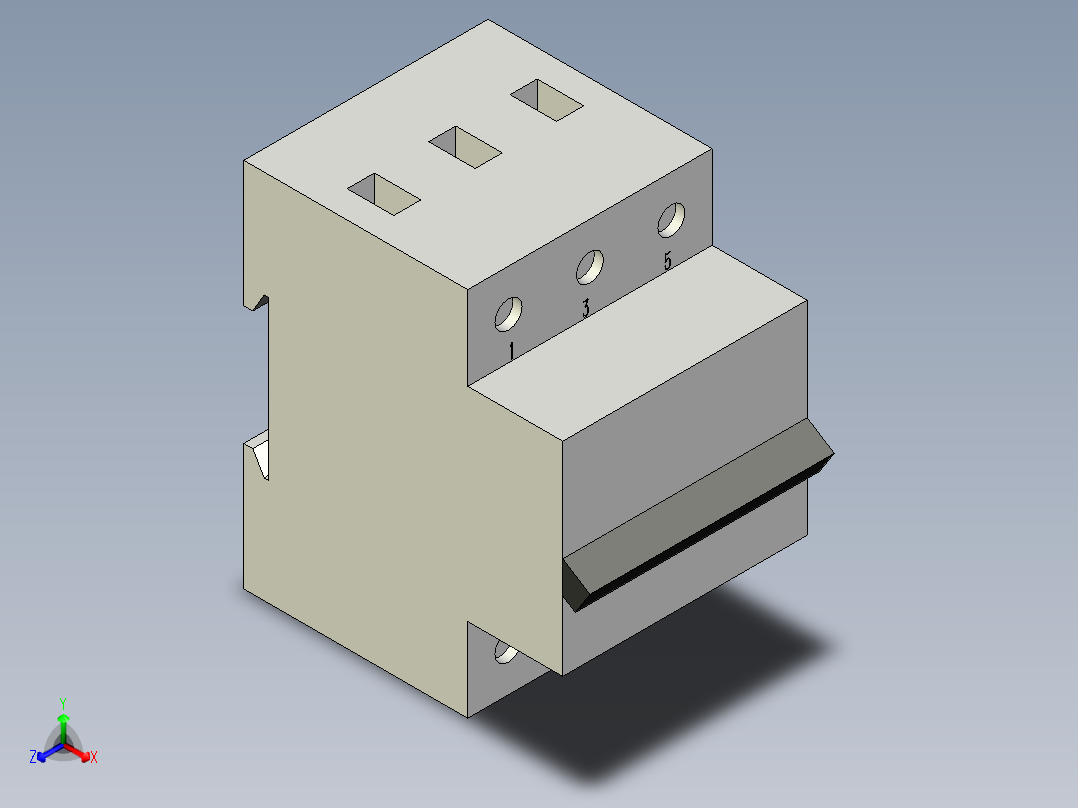 德力西电气-CDB7-63 3P主视图