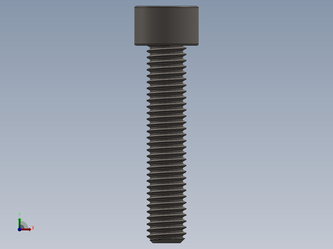 Screw_DIN_912_M8x40F_A2.SLDPRT公制内六角螺钉前视图