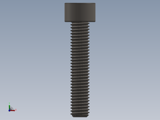 Screw_DIN_912_M8x40F_A2.SLDPRT公制内六角螺钉前视缩略图