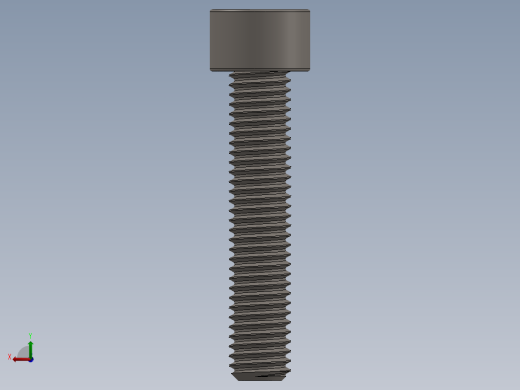Screw_DIN_912_M8x40F_A2.SLDPRT公制内六角螺钉后视缩略图