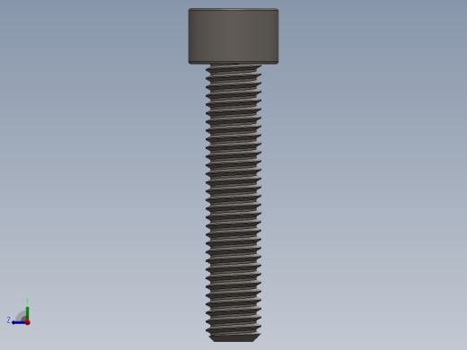 Screw_DIN_912_M8x40F_A2.SLDPRT公制内六角螺钉右视缩略图