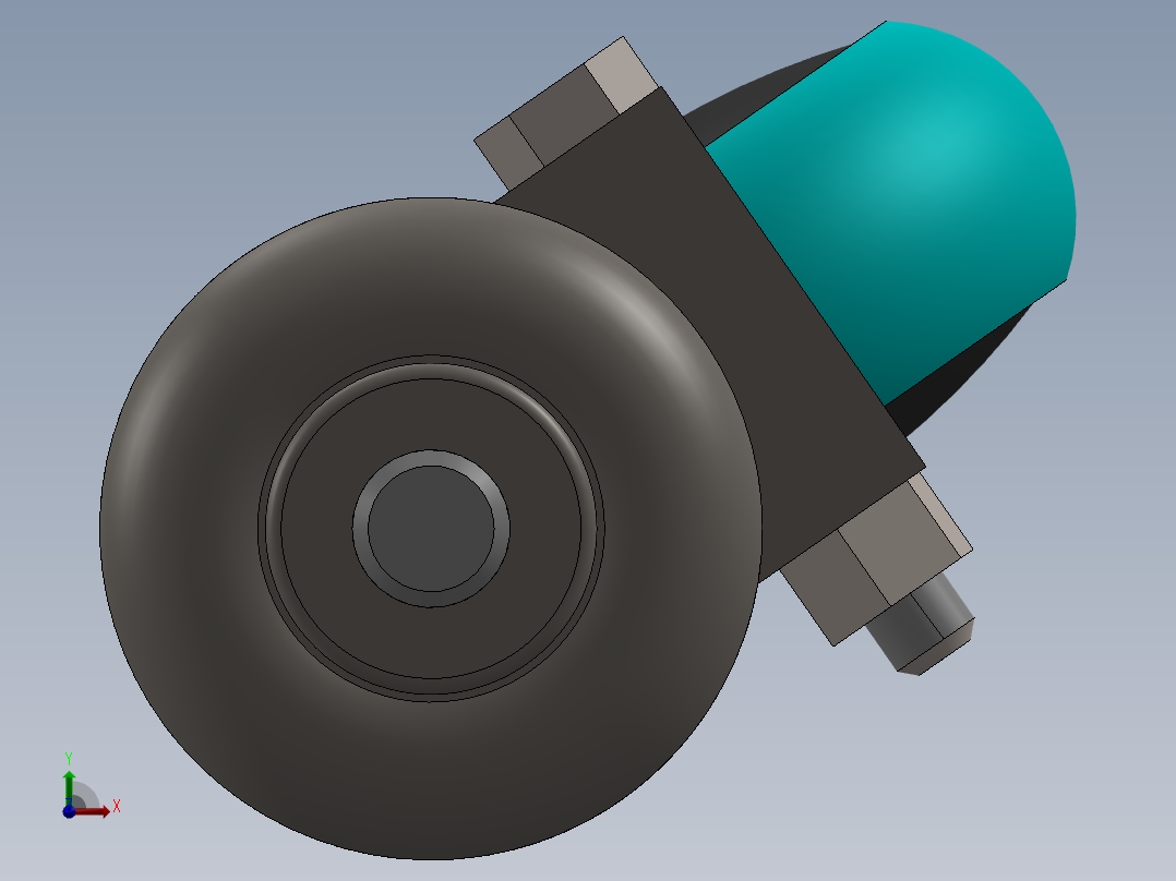 万向轮、脚轮(112)前视图