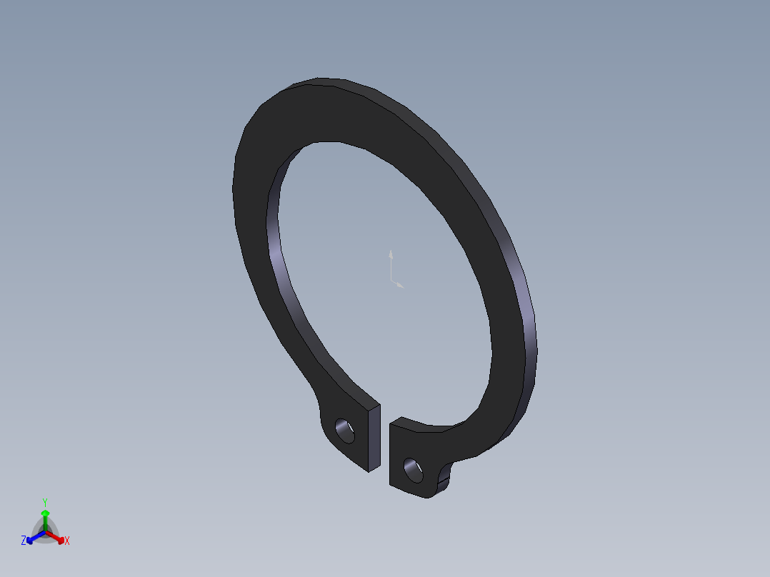 外卡簧  2502正等轴测图