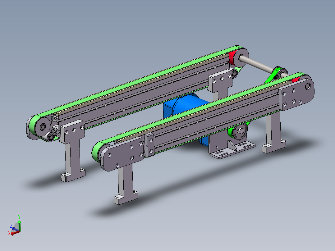 0.7米0.28米双皮带输送机构