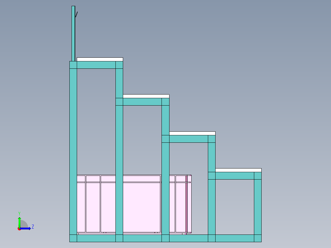 移动货架左视图