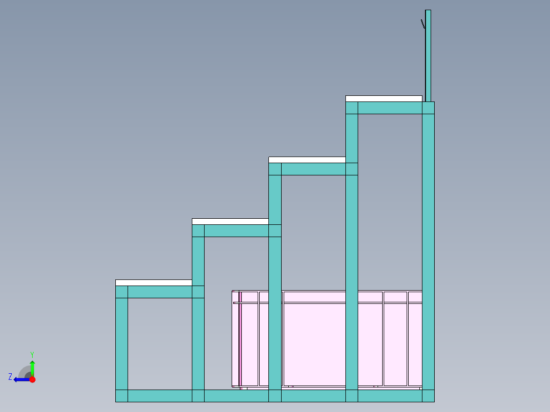 移动货架右视图