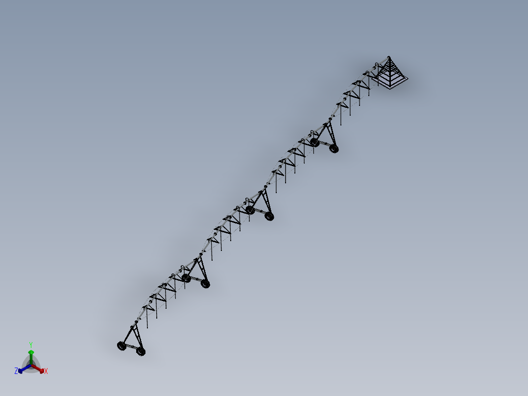 农业机械、播种机(143)正等轴测图