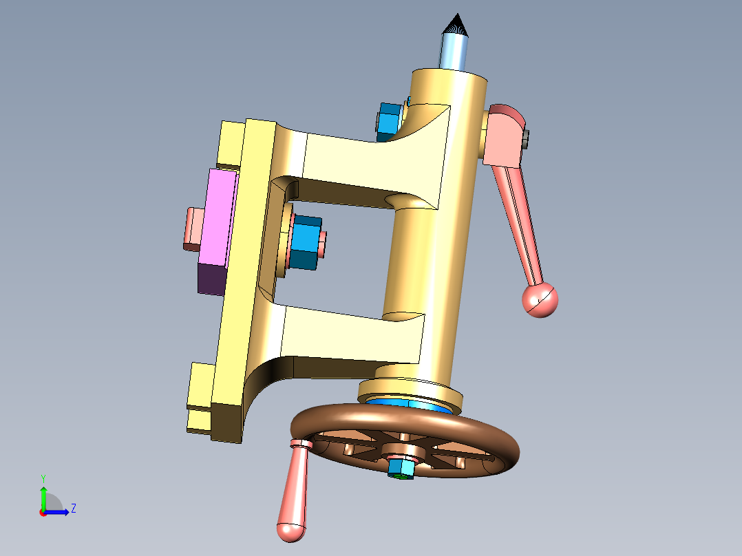 B2005163-车床尾座左视图