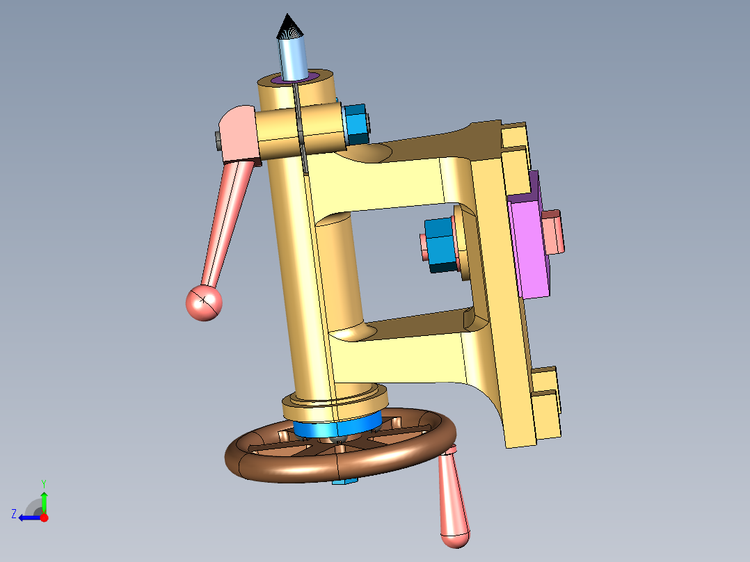 B2005163-车床尾座右视图