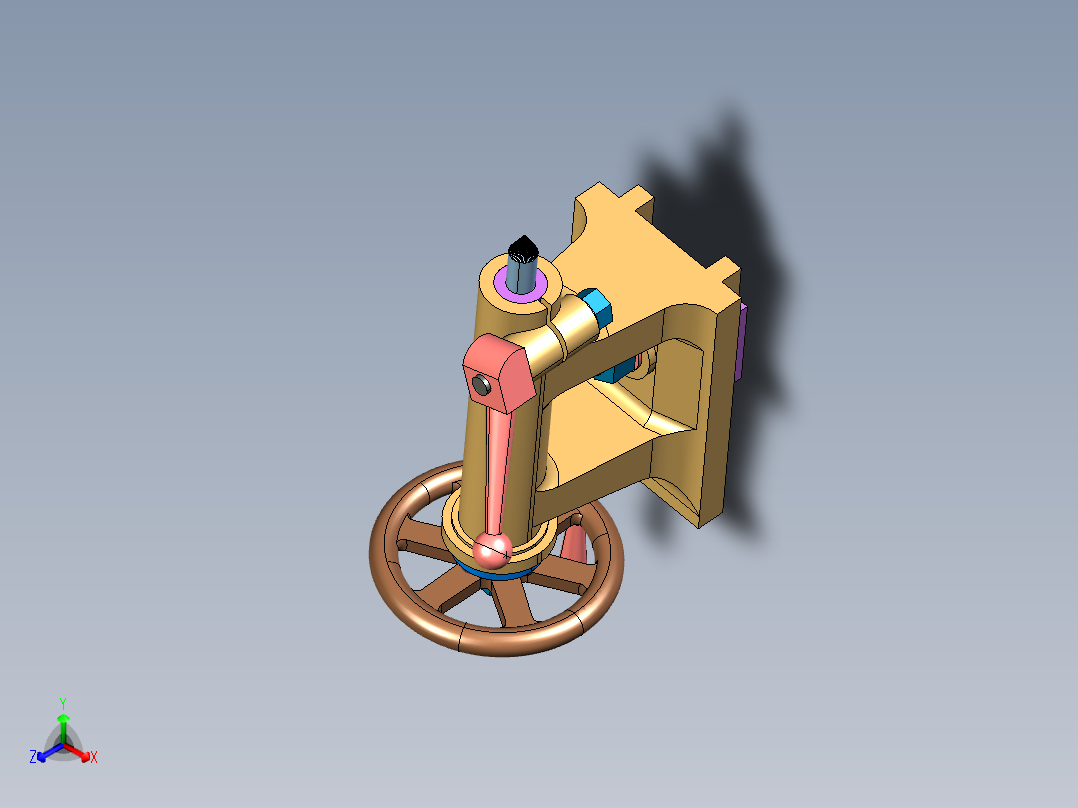 B2005163-车床尾座正等轴测图