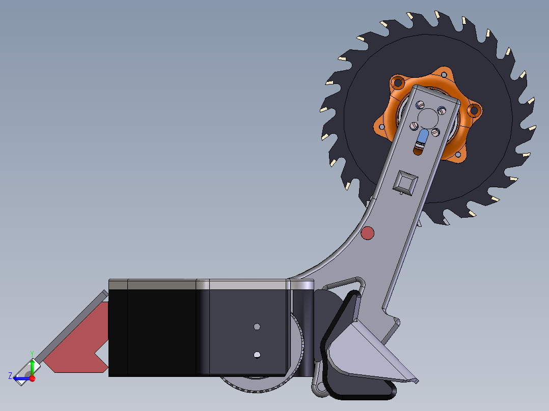 锯齿切割机右视图