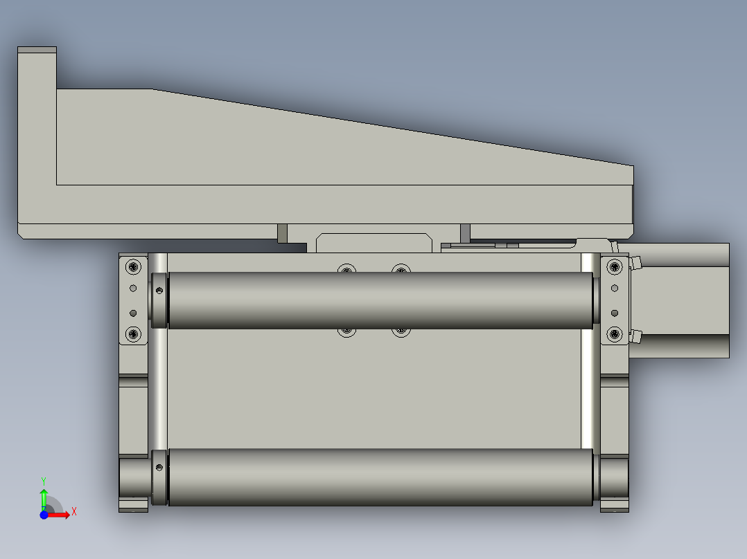 YWP200K4-07B-03-00右过程纠偏组件前视图