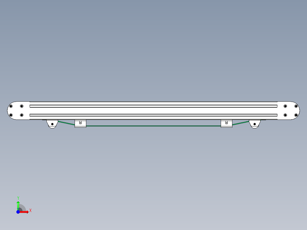 单个零件快速布局皮带线，参数化设计前视图