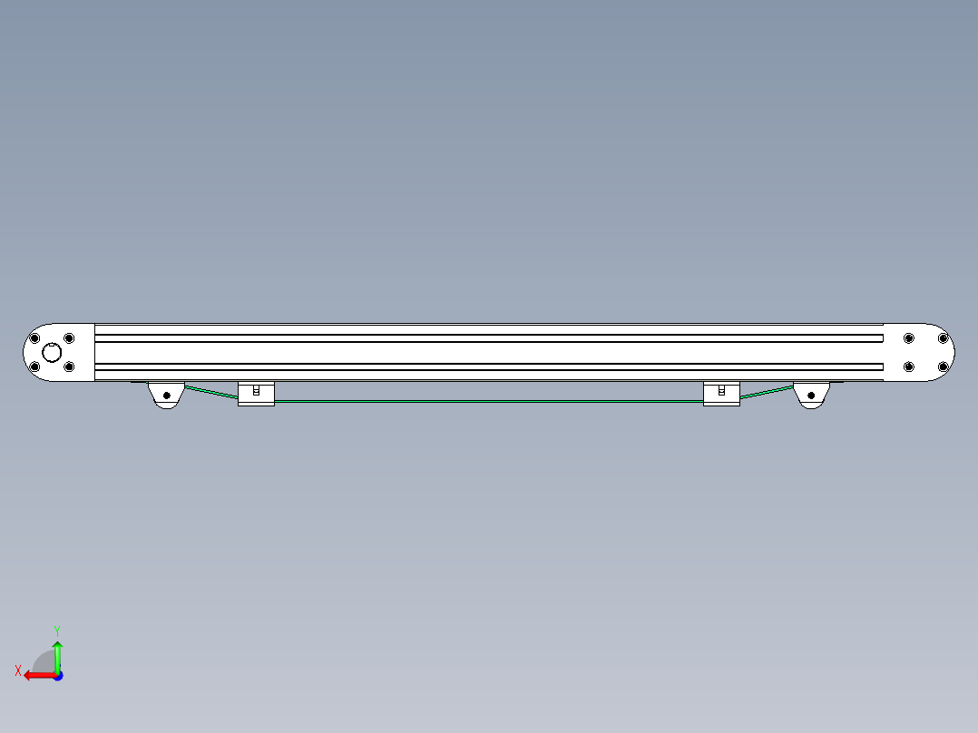 单个零件快速布局皮带线，参数化设计后视图