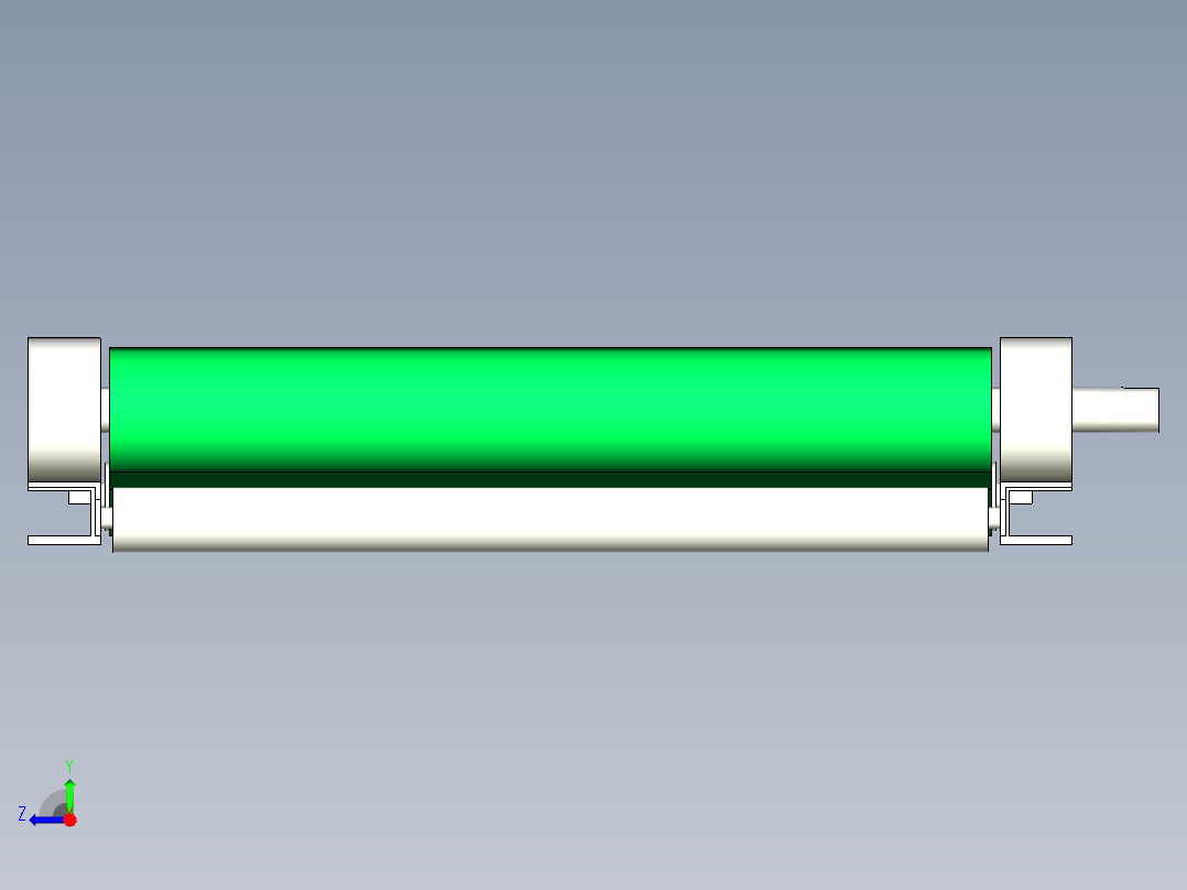 单个零件快速布局皮带线，参数化设计右视图