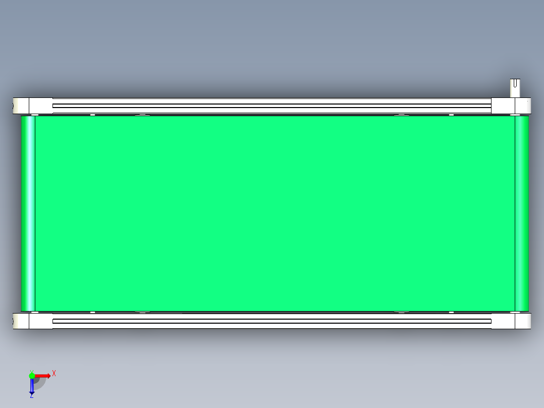 单个零件快速布局皮带线，参数化设计俯视图