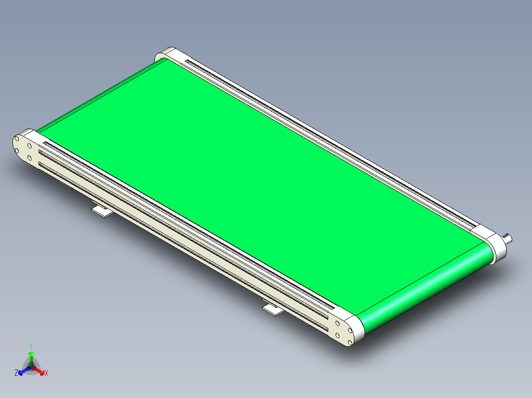 单个零件快速布局皮带线，参数化设计正等轴测图