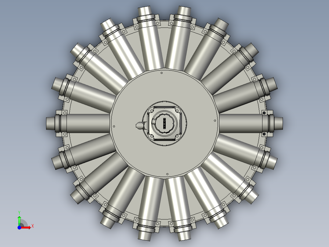 圆盘刀库装配体前视图