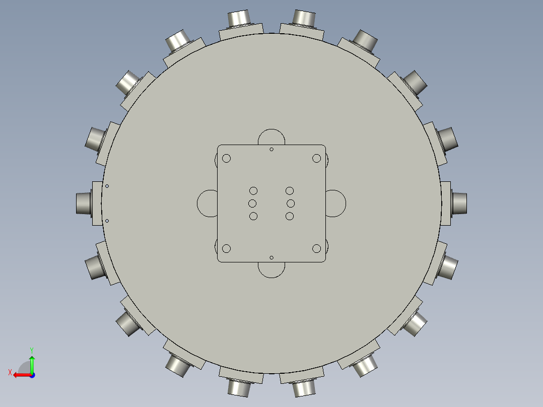 圆盘刀库装配体后视图