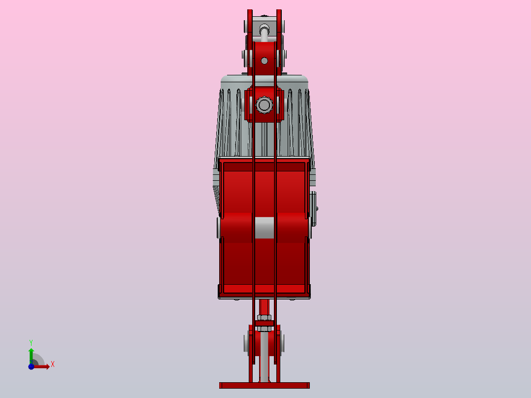 YWZA系列电力液压鼓式制动器YWZA-400／45-500~1000前视图