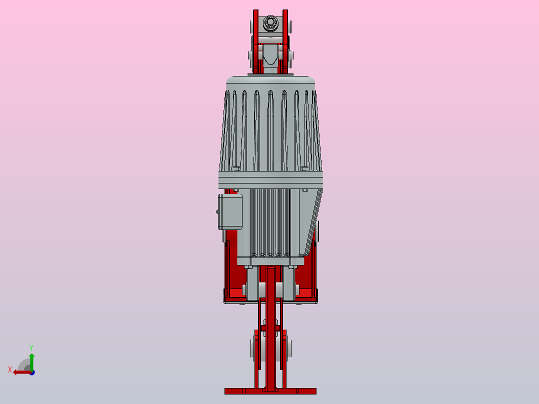 YWZA系列电力液压鼓式制动器YWZA-400／45-500~1000后视图