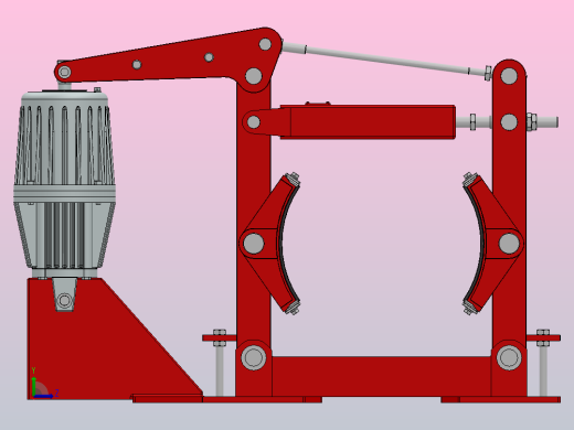 YWZA系列电力液压鼓式制动器YWZA-400／45-500~1000左视缩略图