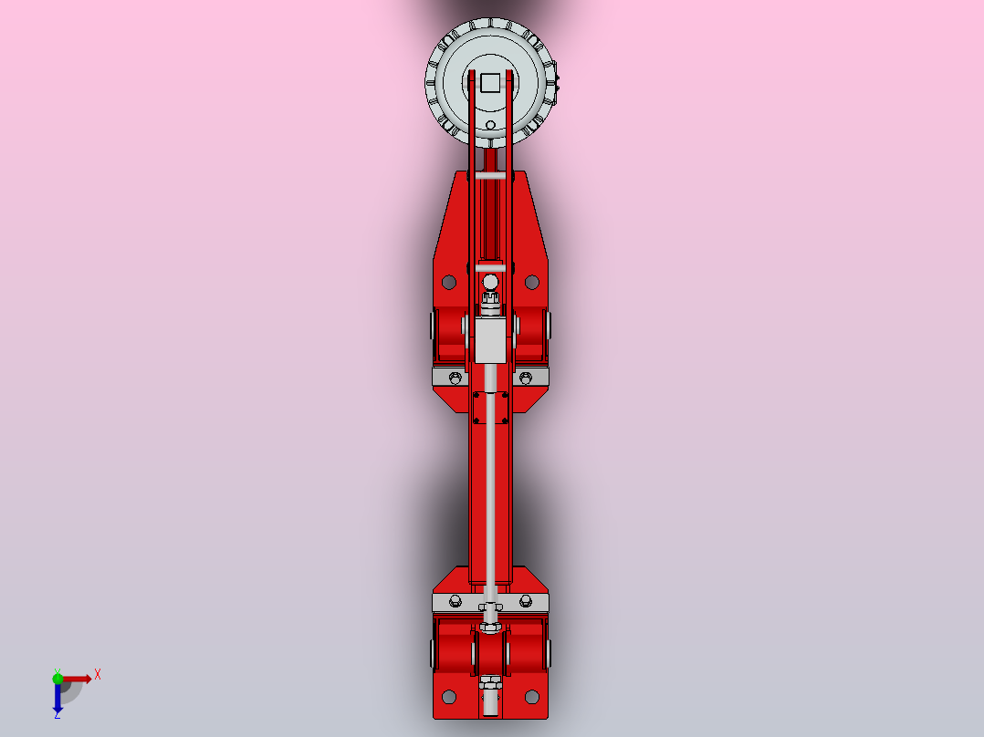 YWZA系列电力液压鼓式制动器YWZA-400／45-500~1000俯视图