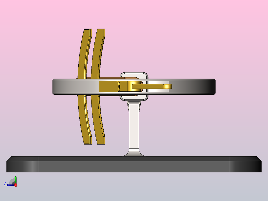 斜曲柄摇杆机构右视图